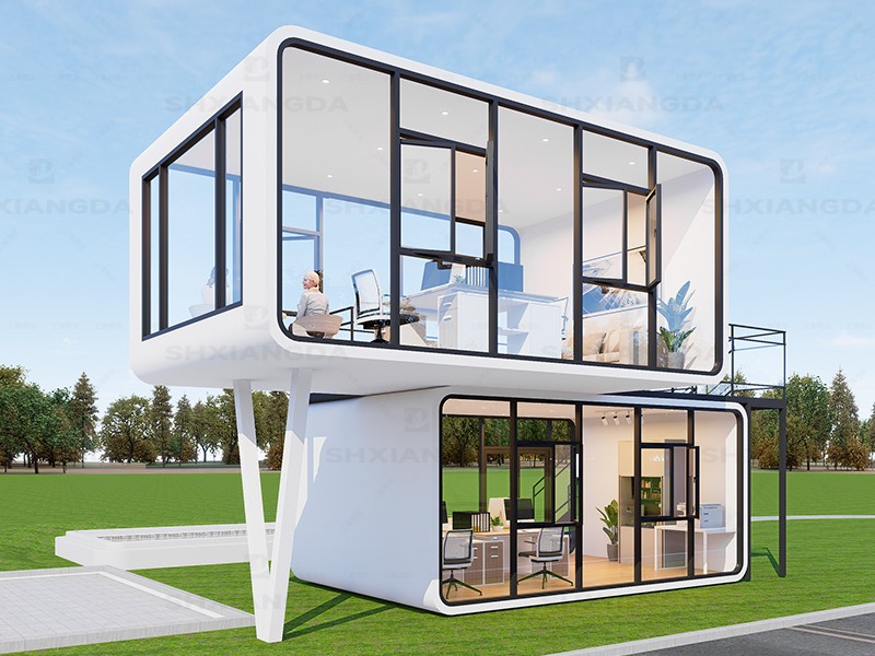 創(chuàng)意定制蘋(píng)果艙移動(dòng)集成房活動(dòng)室別墅戶(hù)外驛站辦公室